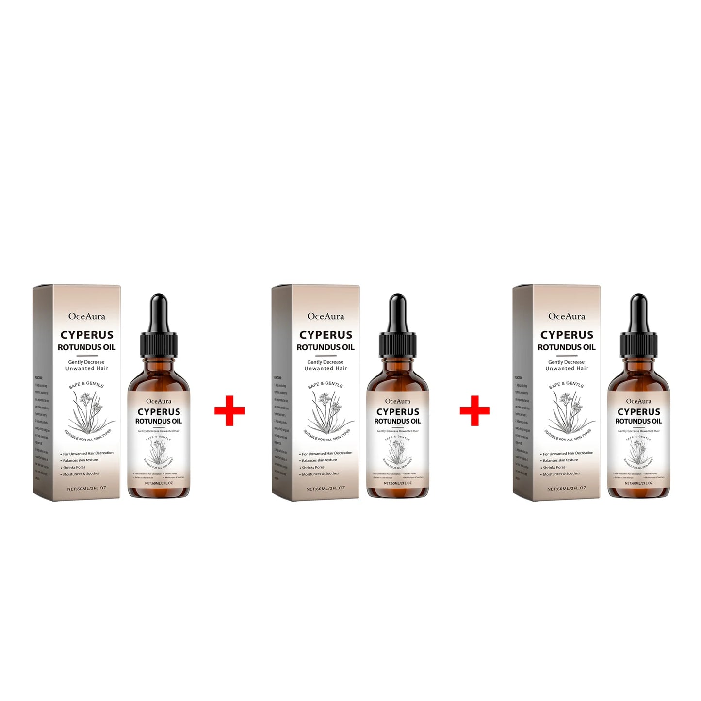 Pure Cyperus Rotundus Oil for Hair Removal Essence Reduce Armpit Arms Body Hair Inhibitor Shrink Pores Smooth Skin Care Serum