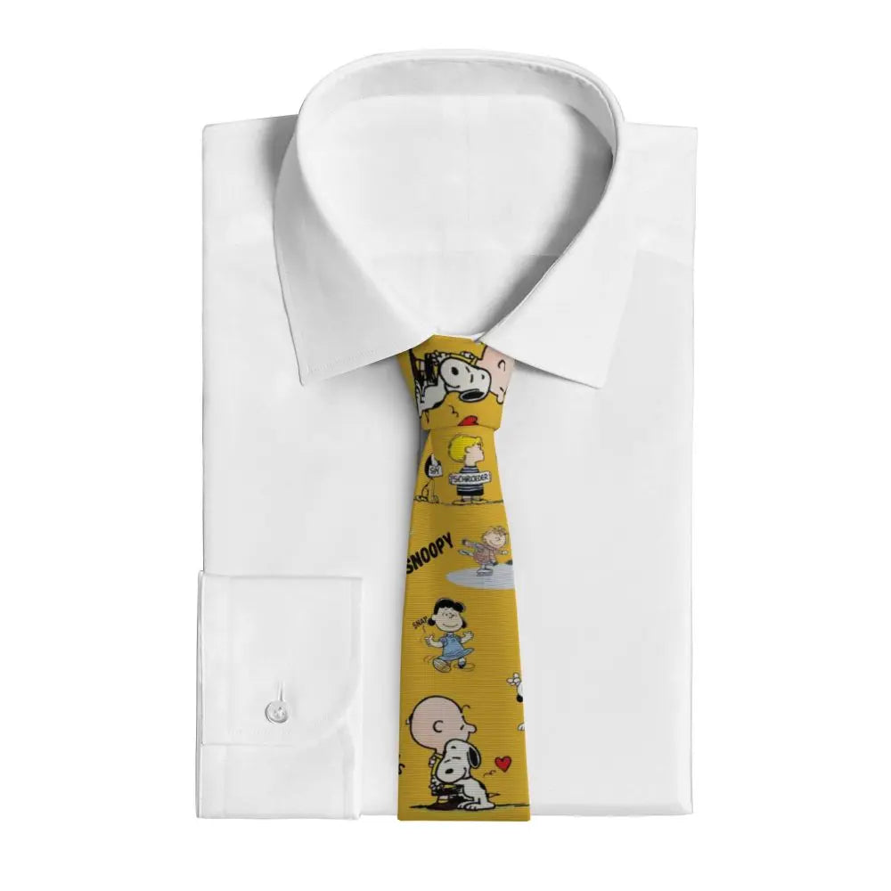 Personalized Fashion S-Snoopys Neckties Men Silk Cartoon Office Neck Tie