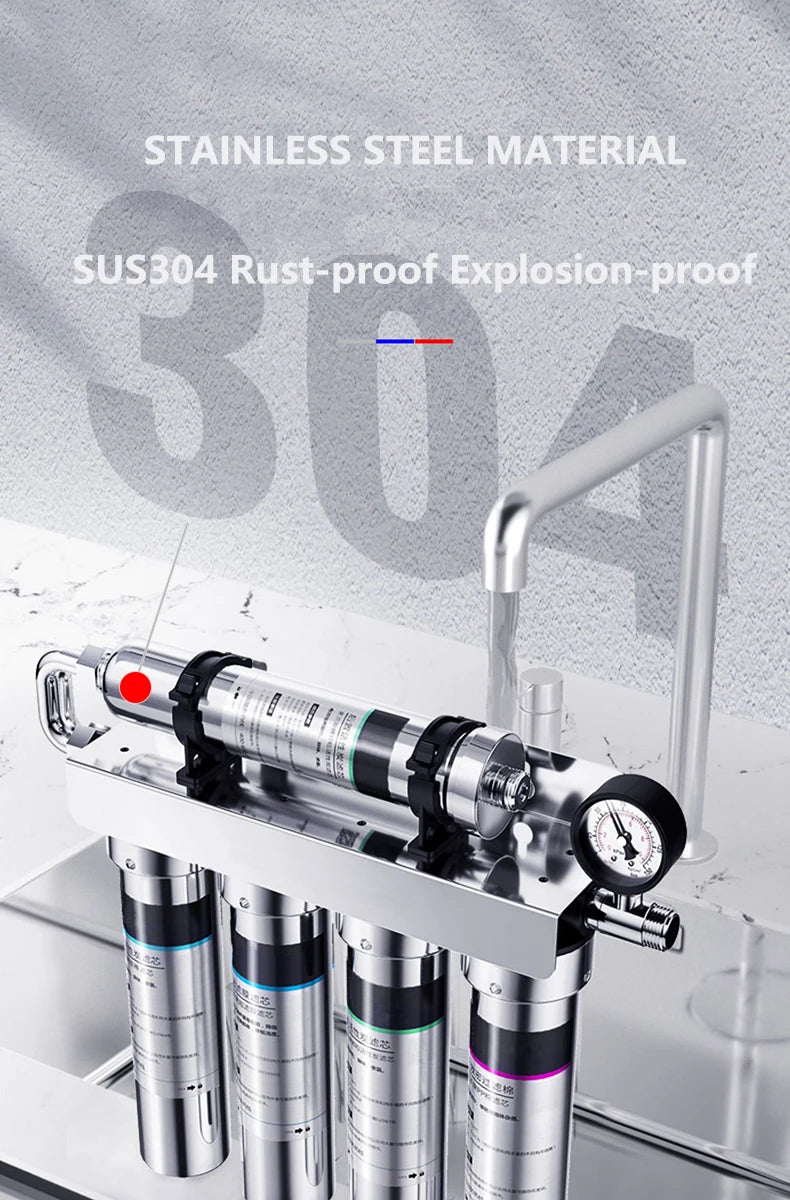Household Kitchen Ultrafiltration  Water Purifier With Tap Stainless Steel Direct Drink Tap Water Purifier Water Filter System