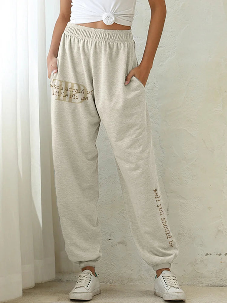 Sweatpants Pants For Women Summer Autumn 3D Print Bottom Pockets High Waist Sporty Gym Athletic Fit Jogger Female Trousers