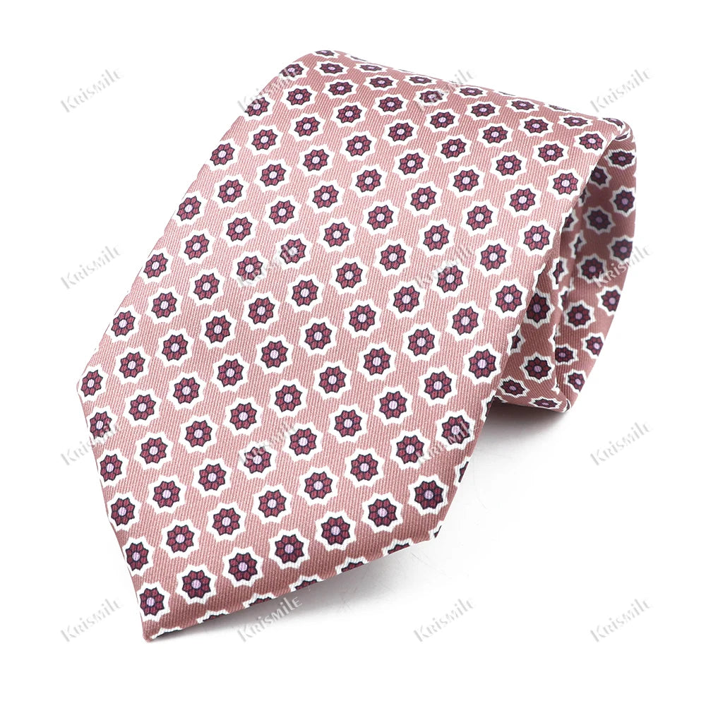 New Design Bohemian Style Necktie For Men Silk Touch Soft Blue Red Yellow Necktie Fit Wedding Party Business Office Accessory