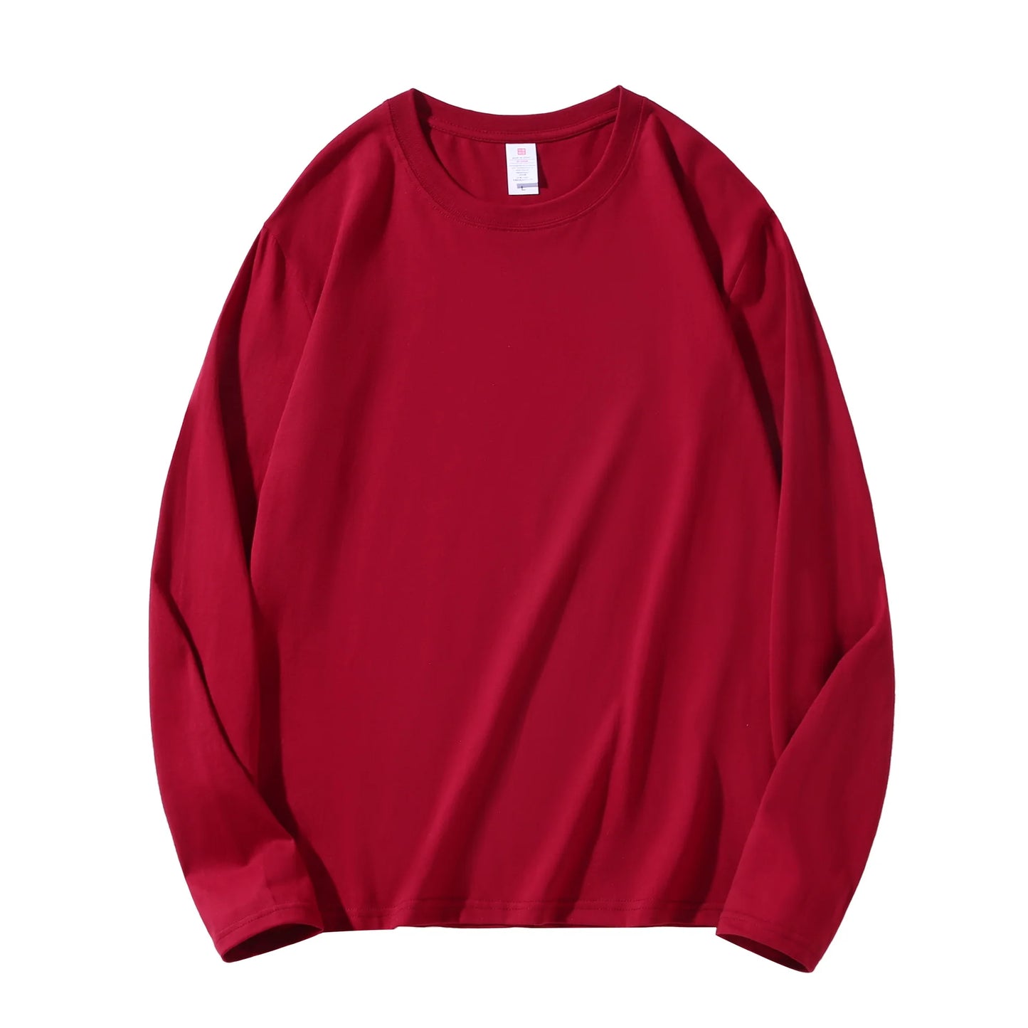 Cotton 100% Long-sleeved Men's T Shirt MRMT 2025 Brand New Round-collar Solid-color Men T-shirt for Male Tshirt Man Tops Tees
