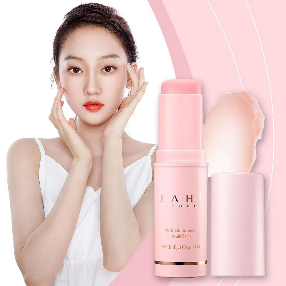 KAHI Wrinkle Bounce Multi Balm Facial Collagen Deep Moisturizing Firming Lift Make Up Base Moisturizer Daily Korean Skin Care