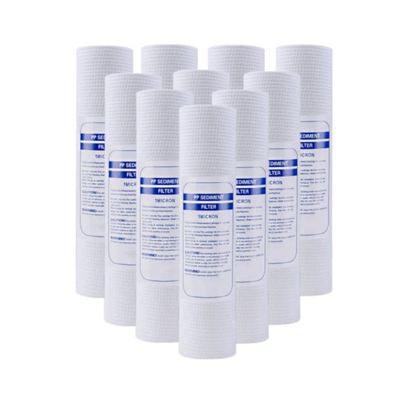 10 PCS Universal Water Filter PP Cotton Filter Cartridge Sediment Water Filters Polypropylene Material for Kitchen A0NC
