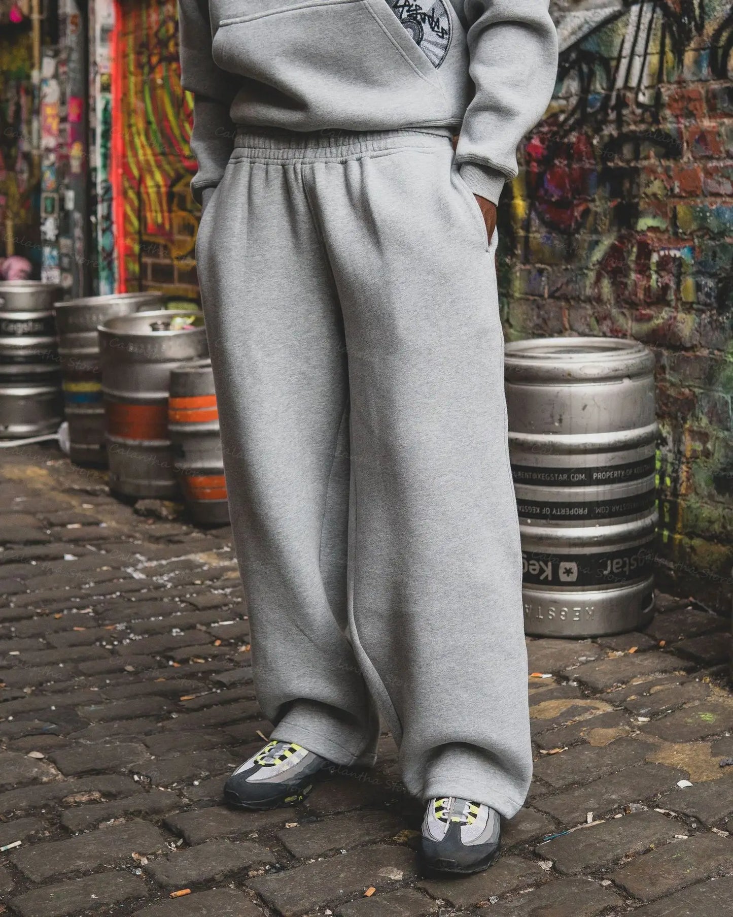 fashion trend embroidered casual pants men high street fashion design comfortable sweatpants loose and versatile jogging pants
