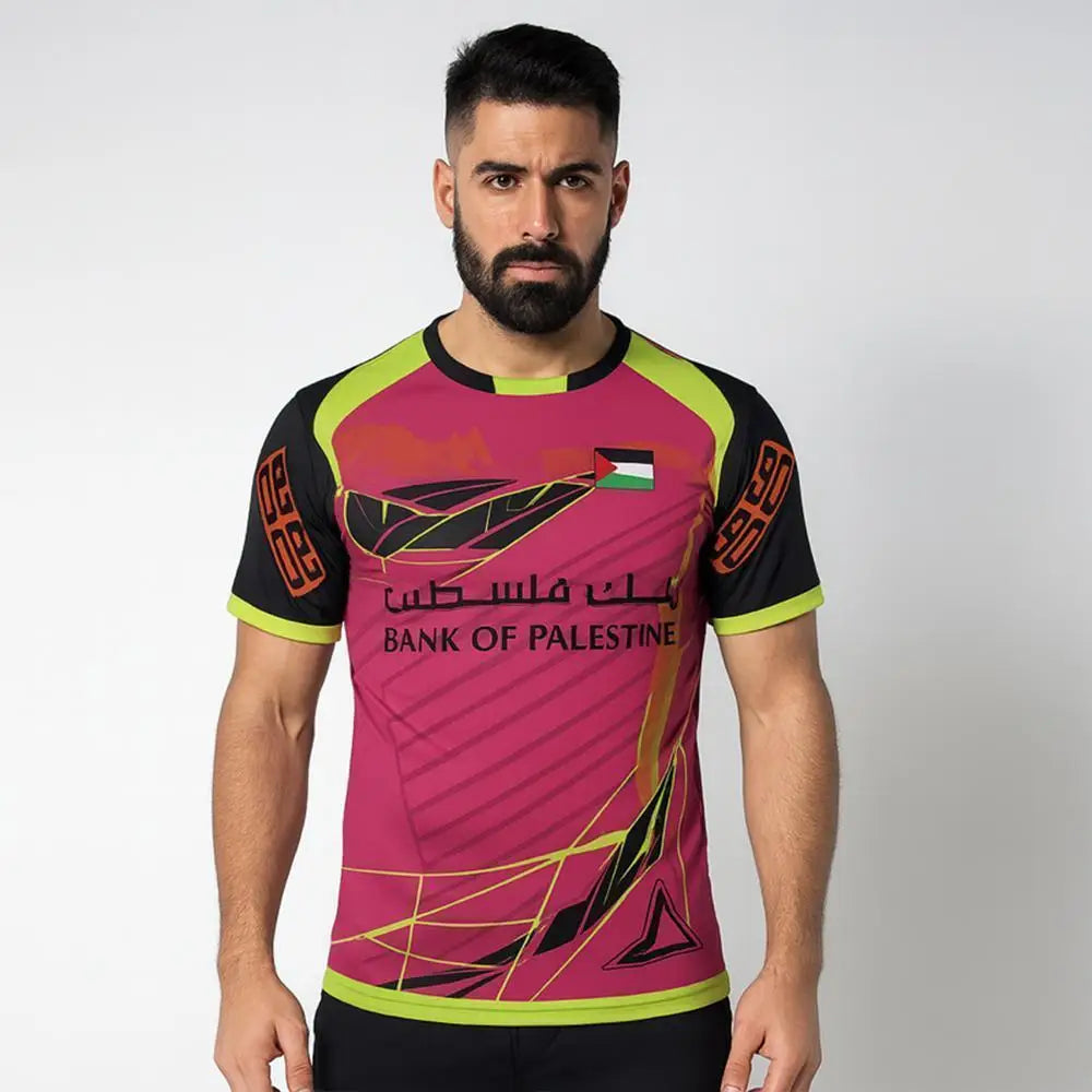 Palestine Flag Print T-shirt Breathable Training Soccer Jerseys For Men And Women Street-style Short-sleeved Crew Neck Tees