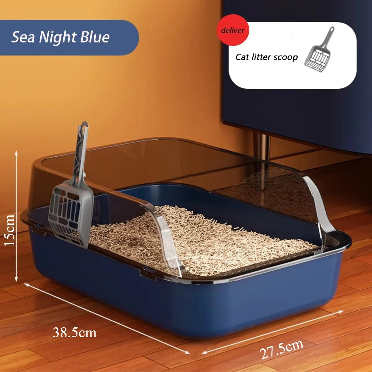 Cat Litter Box Kitty Sandbox cat bathroom Semi Closed Cleaning Basin Supplies Pet Toilet Kitten Tray Bedpan Accessories Supplies