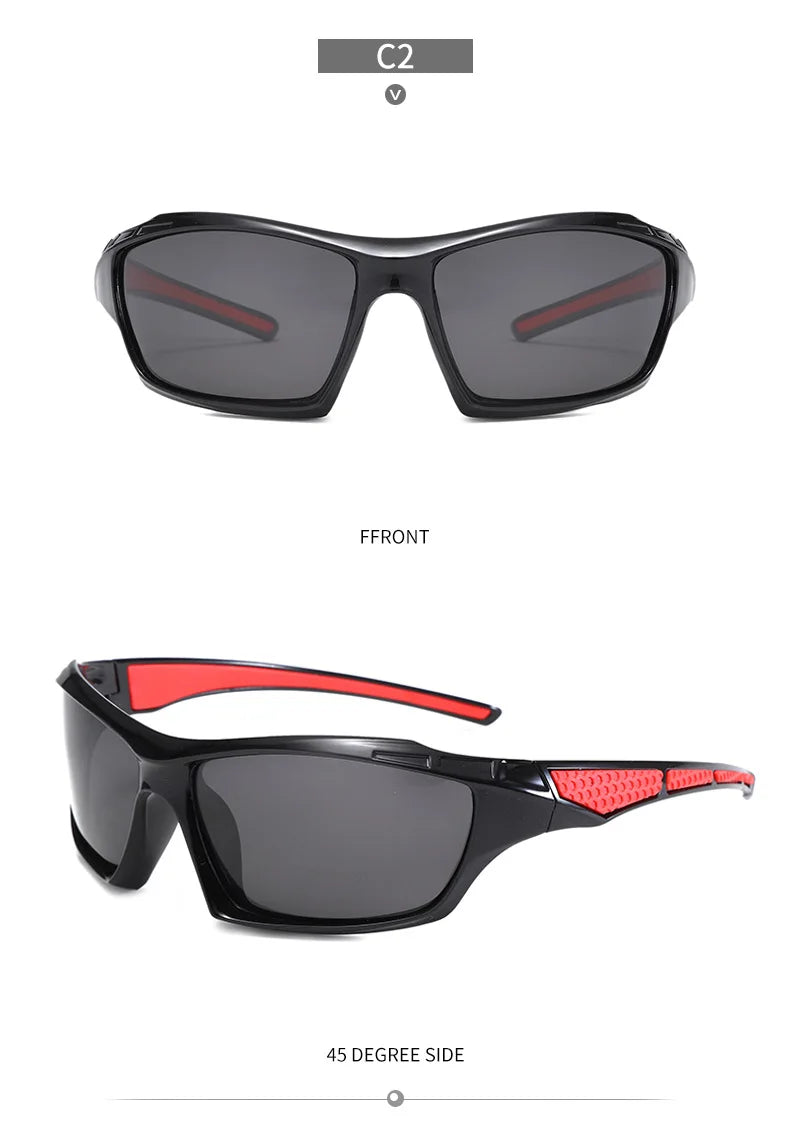Outdoor cycling Polarized Sunglasses Men Frame Sport Sun Glasses Driver Retro Goggles eyewear go fishing Cool UV400 Anti-Glare
