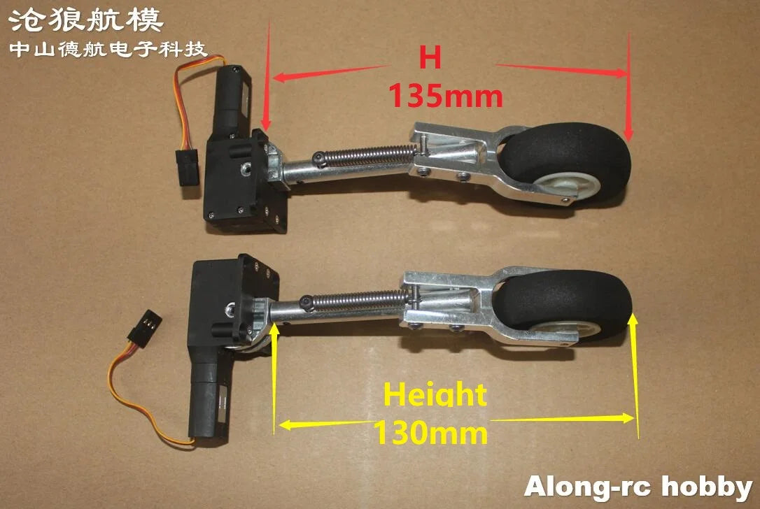 RC Plane Part 120 130 140 150mm Retractable Kneeling Landing Gear with Wheel for 2.5-3.5kg Models Airplane RC Aircraft Fighter