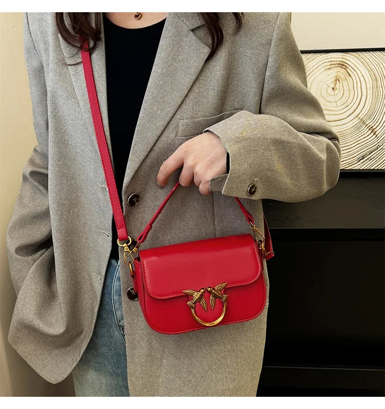 Ladies' Handbag, Swallow Bag, High-end, Fashionable, Versatile, Single Shoulder Crossbody Bag, Small Square Bag, Commuting Bag