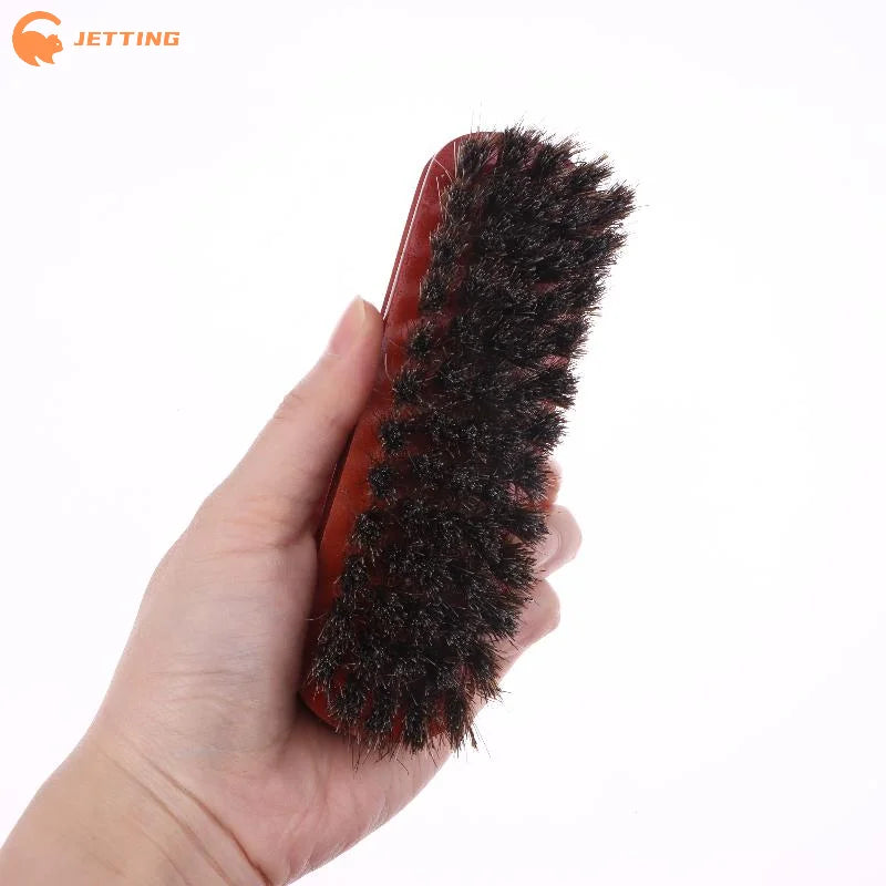1Pcs Horse Hair Shoe Brush Polish Horsehair Leather Soft Polishing Tool Bootpolish Cleaning Brush For Suede Nubuck Boot