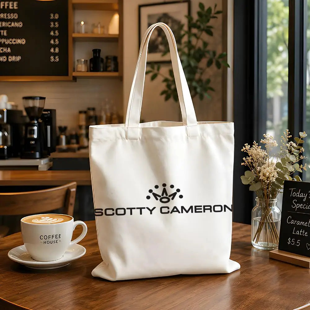 Sport S-Scotty C-Cameron Storage Bags Reusable Canvas Tote Suitable for School Class Commuting Shopping as Gifts
