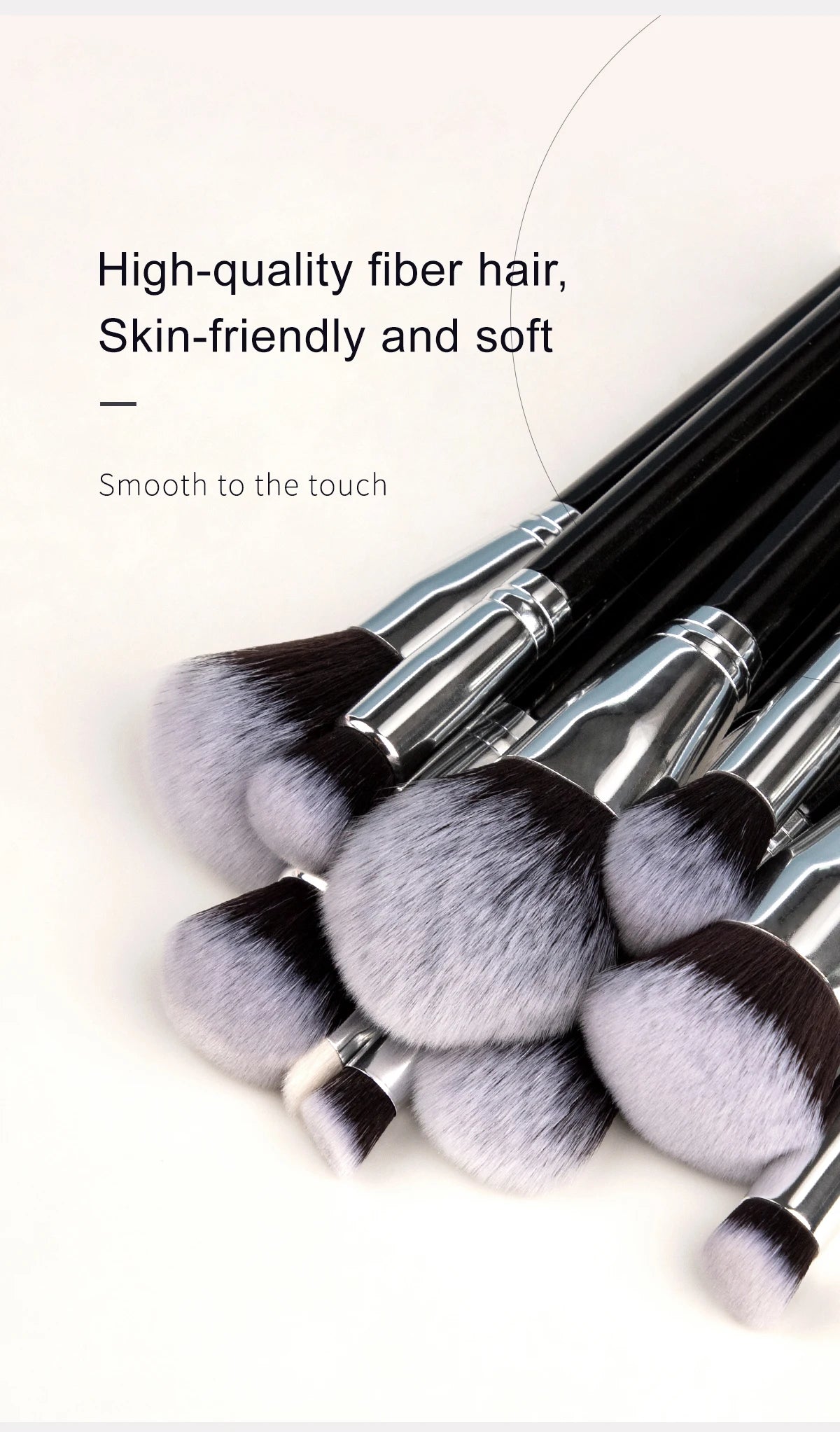 Professional 40Pcs Makeup Brushes Set Soft Synthetic Bristle Powder Blending Contour Eyebrow Eyeshadow Fan Foundation Brush