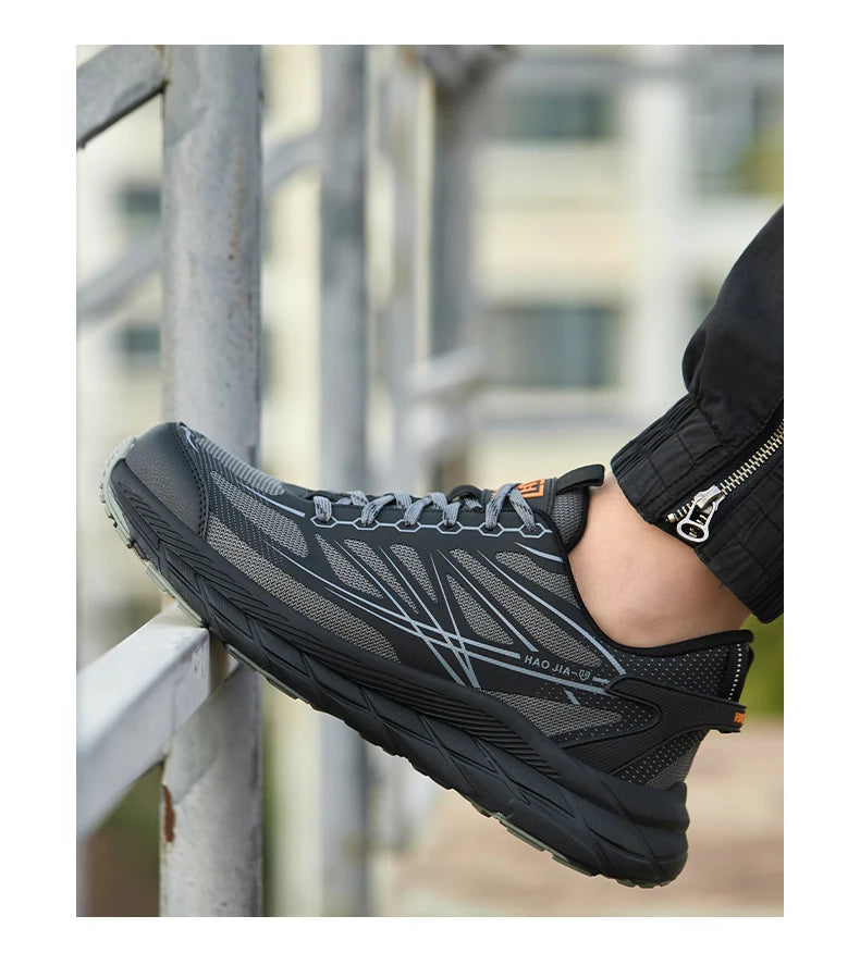 Lightweight Steel Toe Shoes Work Sneakers Safety Shoes Men Anti-Smash Anti Puncture Indestructible Shoes Security Breathable