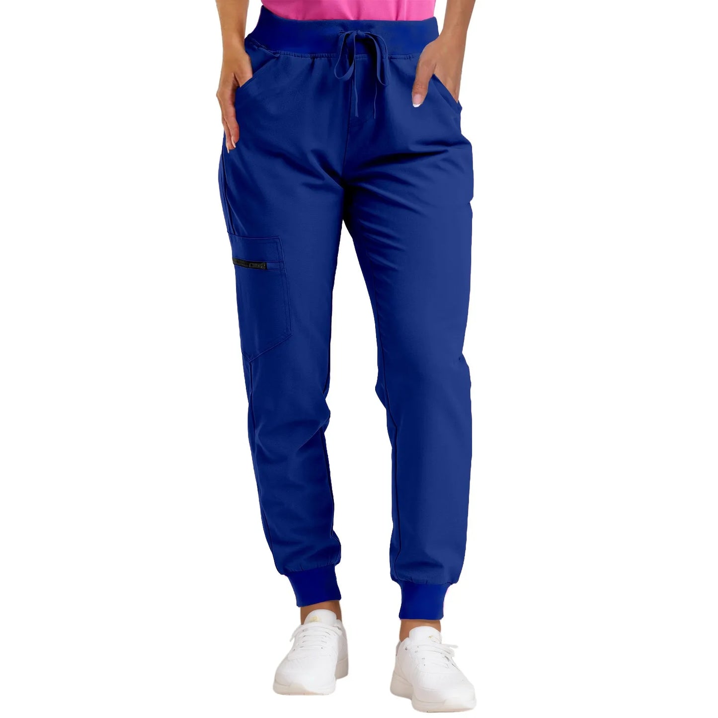 Women's Pants Solid Color Casual Sports Pants With Pockets And Drawstring Jogging Pants, Simple Stylish, Suitable For Outdoor
