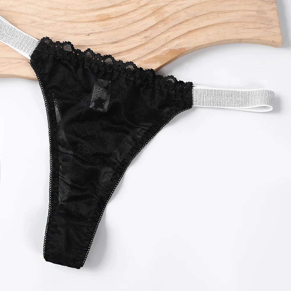 Sexy Womens Thongs Lace Lingerie Breathable Comfortable Elegant Plus Size Underwear Increase Charm Panties Briefs