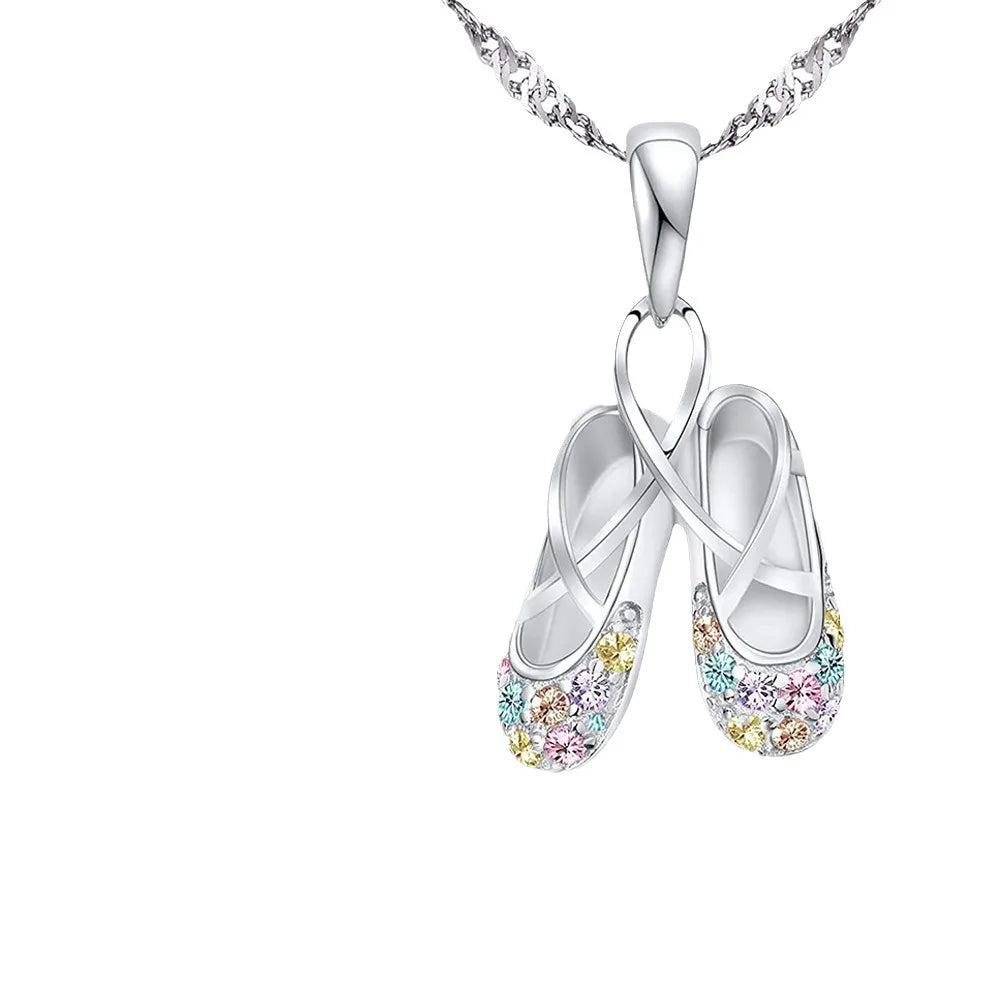 ballet shoe necklace  Versatile Pendant for Women Collarbone Chain High-end Jewelry Accessories Gift for Friends