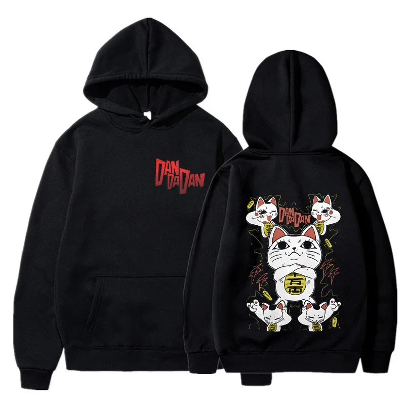 Anime DANDADAN Hoodies Manga Ayase Momo Okarun Hoodie Men Women Casual Hoodie Fashion Streetwear Dan Da Dan Hooded Sweatshirts