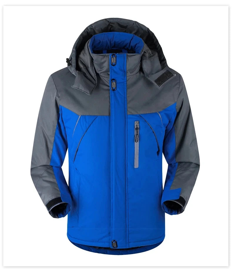 Winter Men Cotton Padded Jacket Outdoor Work Parka Coat Casual Thick Warm Outdoor Hiking Camping Ski Coats Windproof Jacket