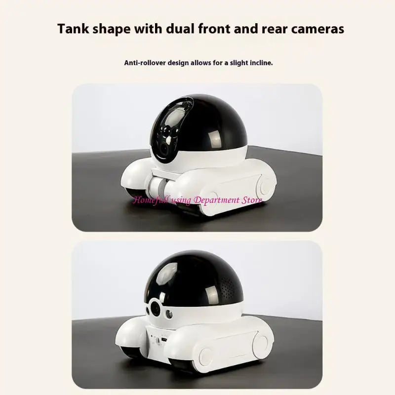 Treaded Wheel Pet Camera 1080P Real Time App Controlled For Pet Dogs Cats