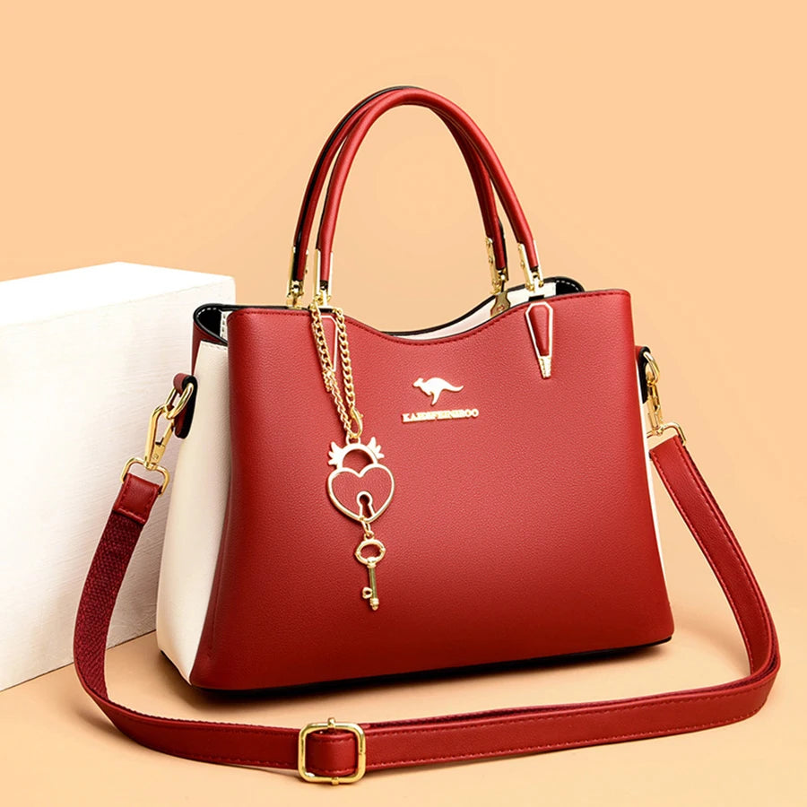 Ladies Quality Leather Shoulder Bags 2023 Luxury Handbags For Womens Designer Fashion Large Capacity Casual Tote Bag Sac A Main