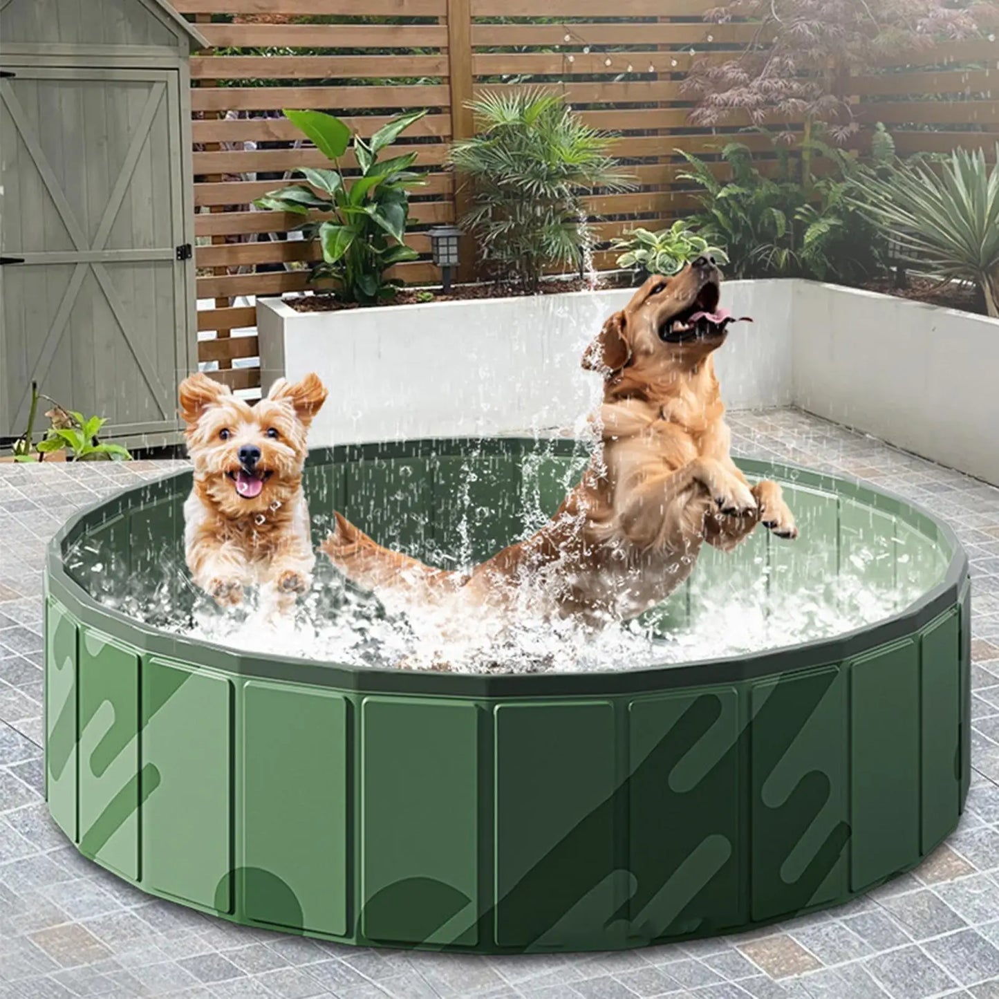 Pet Pool Kiddie Tub Portable Pet Pool Foldable Doggy Pools Outdoor Non slip Pet Bath Pet Cleaning Water Basin Pet Supplies
