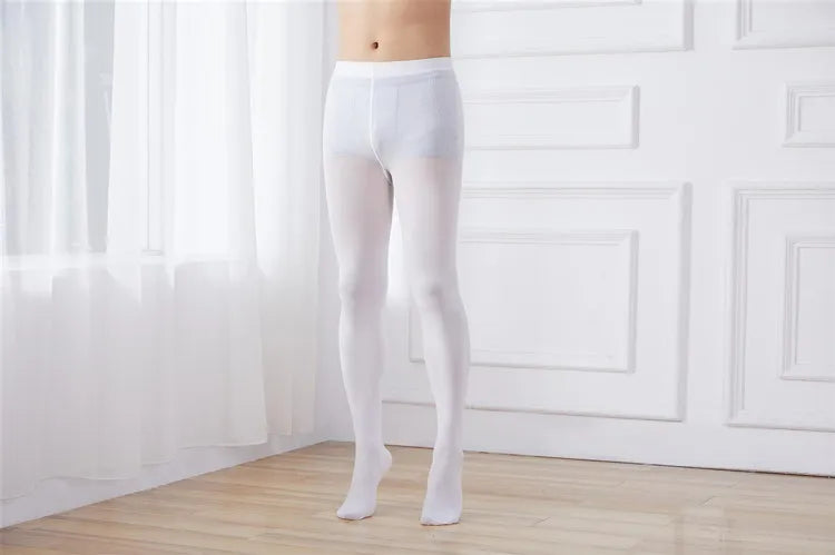 1pcs  Men 55-100kg Pantyhose Extended Black And White Spring Autumn Thin Sports Basketball Tight Stockings Pants Silk Skin Color