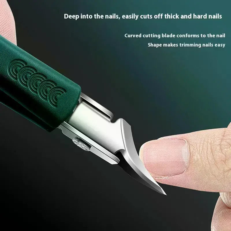 Nail Clipper Pointed Super Slanted Clippers Anti-splash Thick Toenail Pliers Scissors Care Tools
