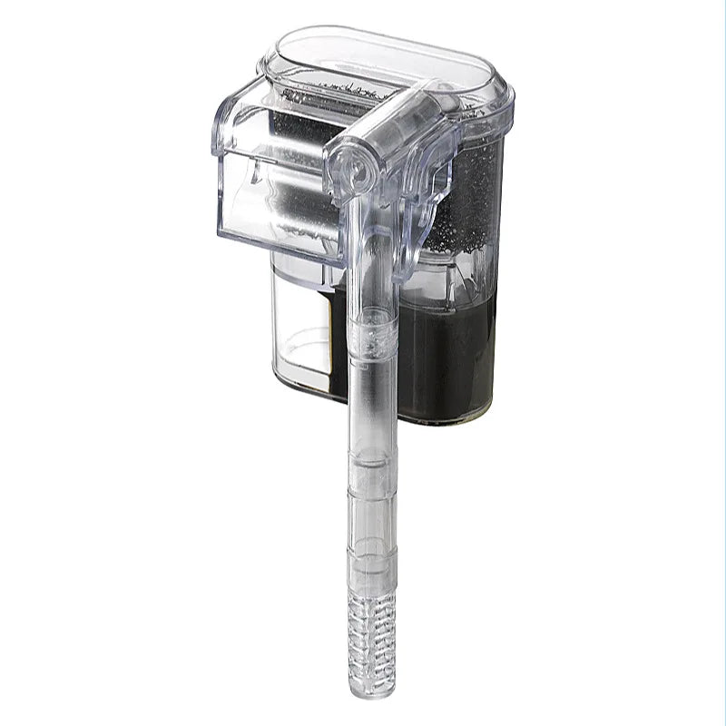 Mini Wall Mounted Aquarium Filter Waterfall Filter for Small Fish Tank USB Filtering Equipment with Filter Media and Circulating