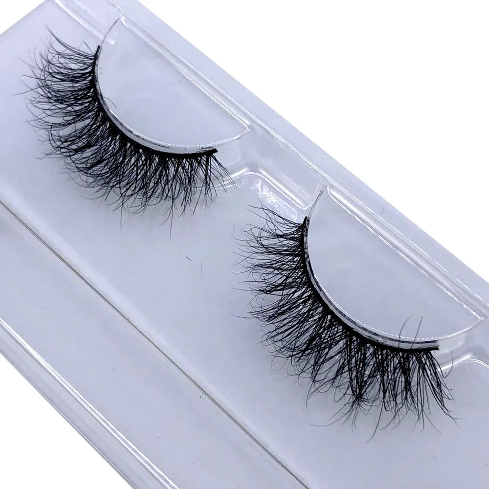 New Dropshipping natural wispy volume 3d mink lashes makeup eyelashes false lashes mink eyelashes with soft band