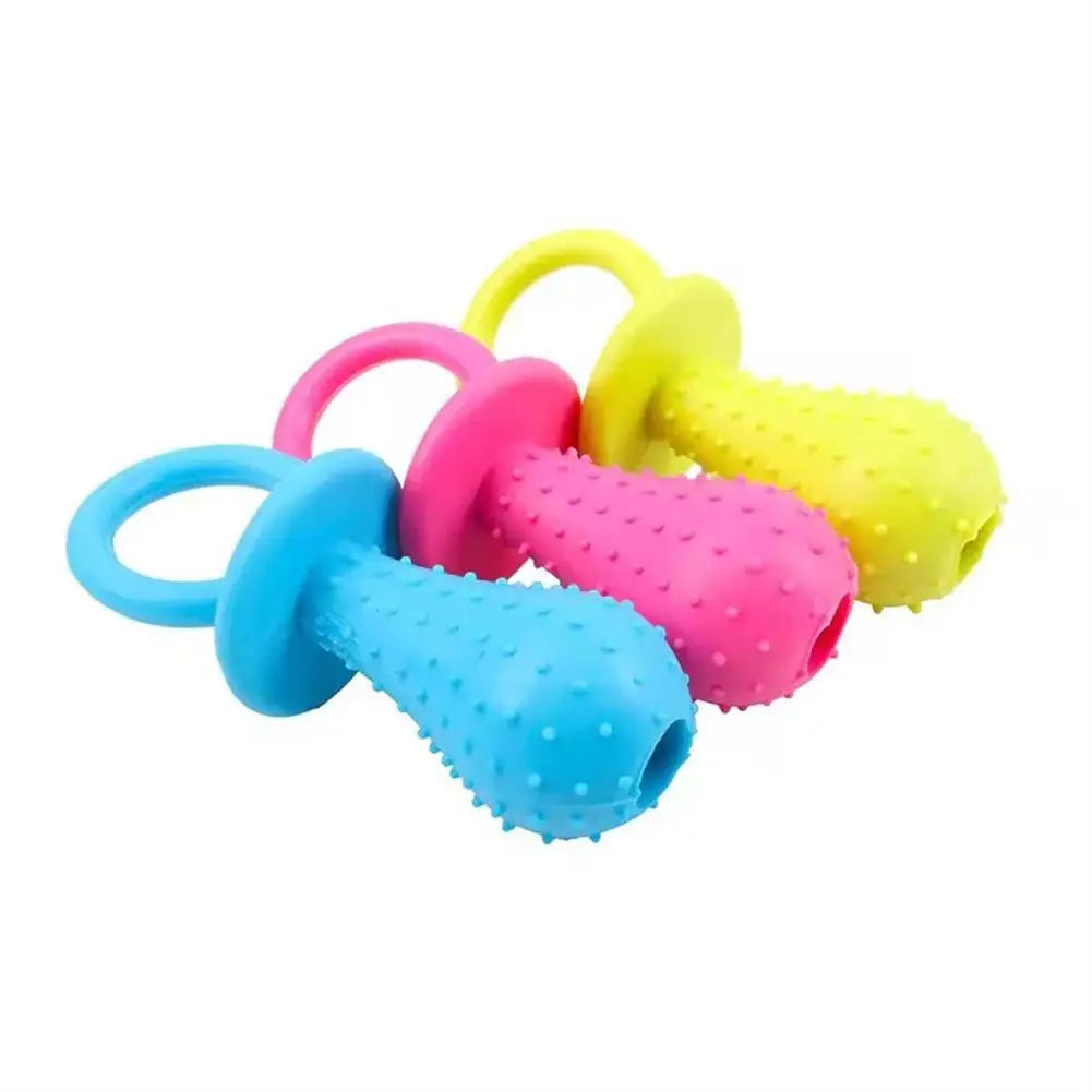 Pet Pacifier Rubber Toys Small Dogs Rubber Resistance To Bite Toy Dog Cat Chew Toys Pet Supplies Perros Accesorios