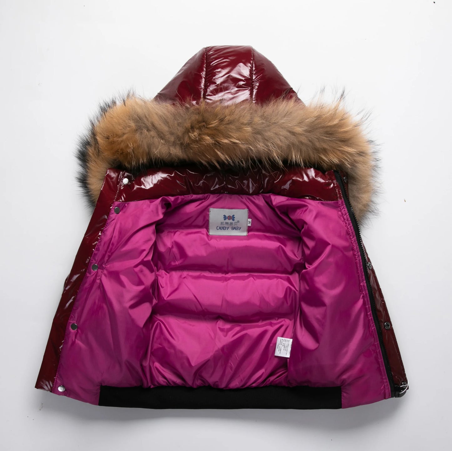 2025 Winter Down Jacket For Girl Real Fur Waterproof Shiny Thicken Warm Boy Winter Outerwear Coat 1-8 Years Kids Parka Outfit