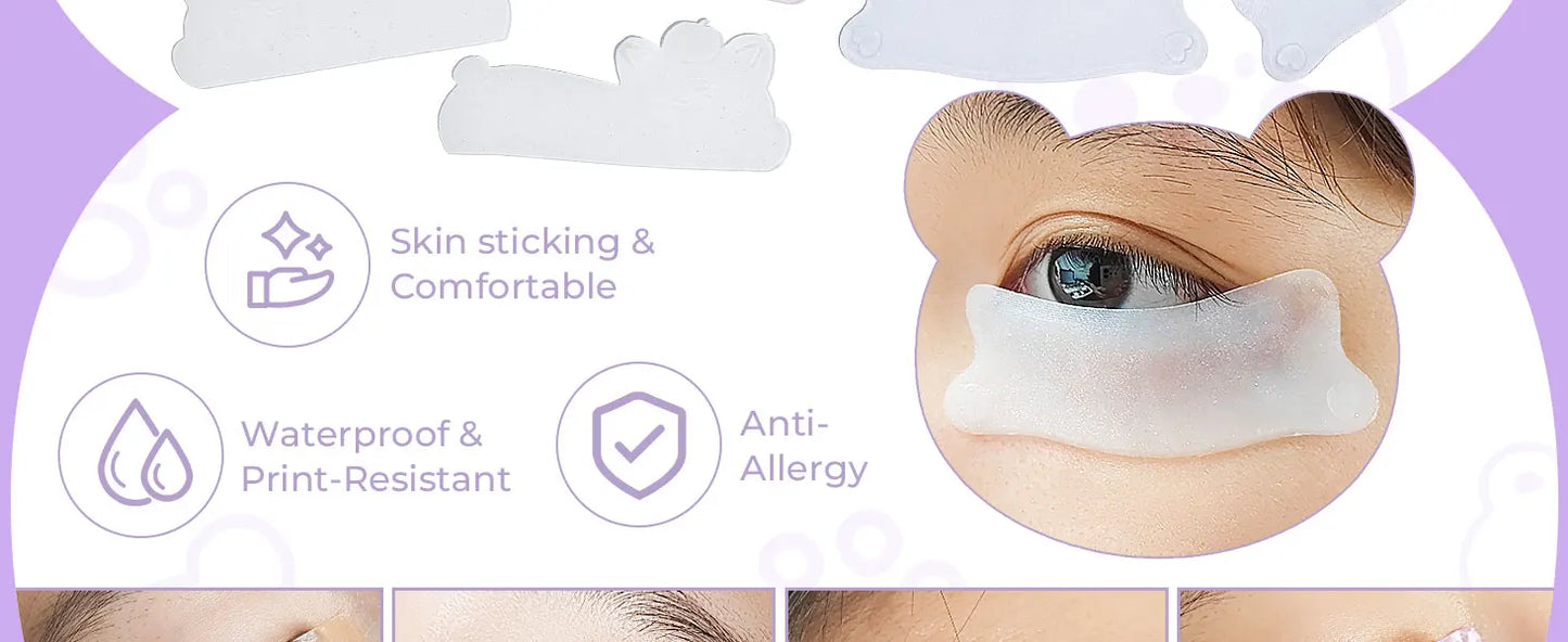 PERMANIA Different Shape Lash Perm Pads Softening Lifting Lashes Rod Shield Self-Adhesive Eyelash Curler Accessories Beauty Tool