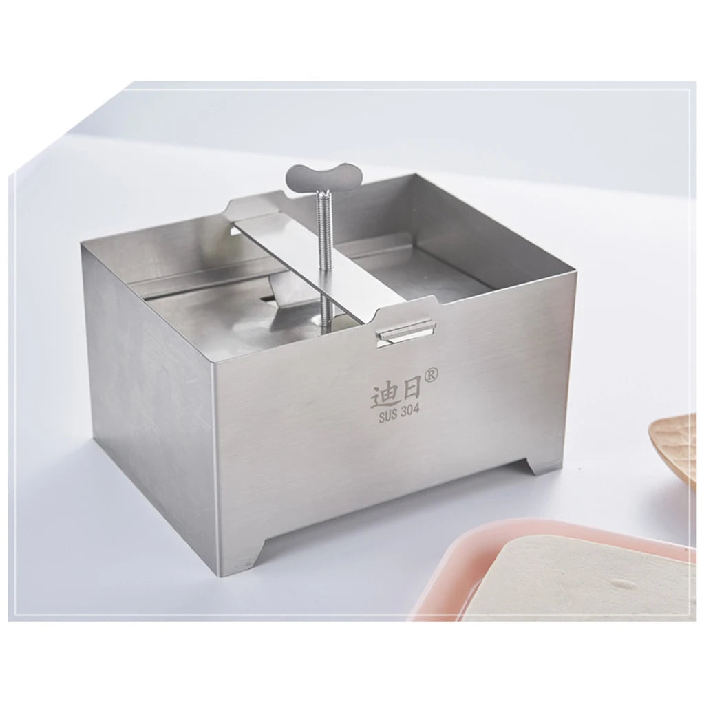 Tofu Press Cheese Making Molds Maker Food Grade Stainless Steel Mold Mould Curd Tool Soybean Box Squeezer Kit Tempeh Presser