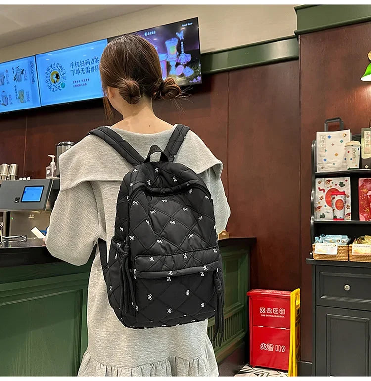 New Large Capacity Children's School Backpack Lightweight Bow Students Schoolbag School Bags Boys Girls Tutoring Bag Laptop Bag