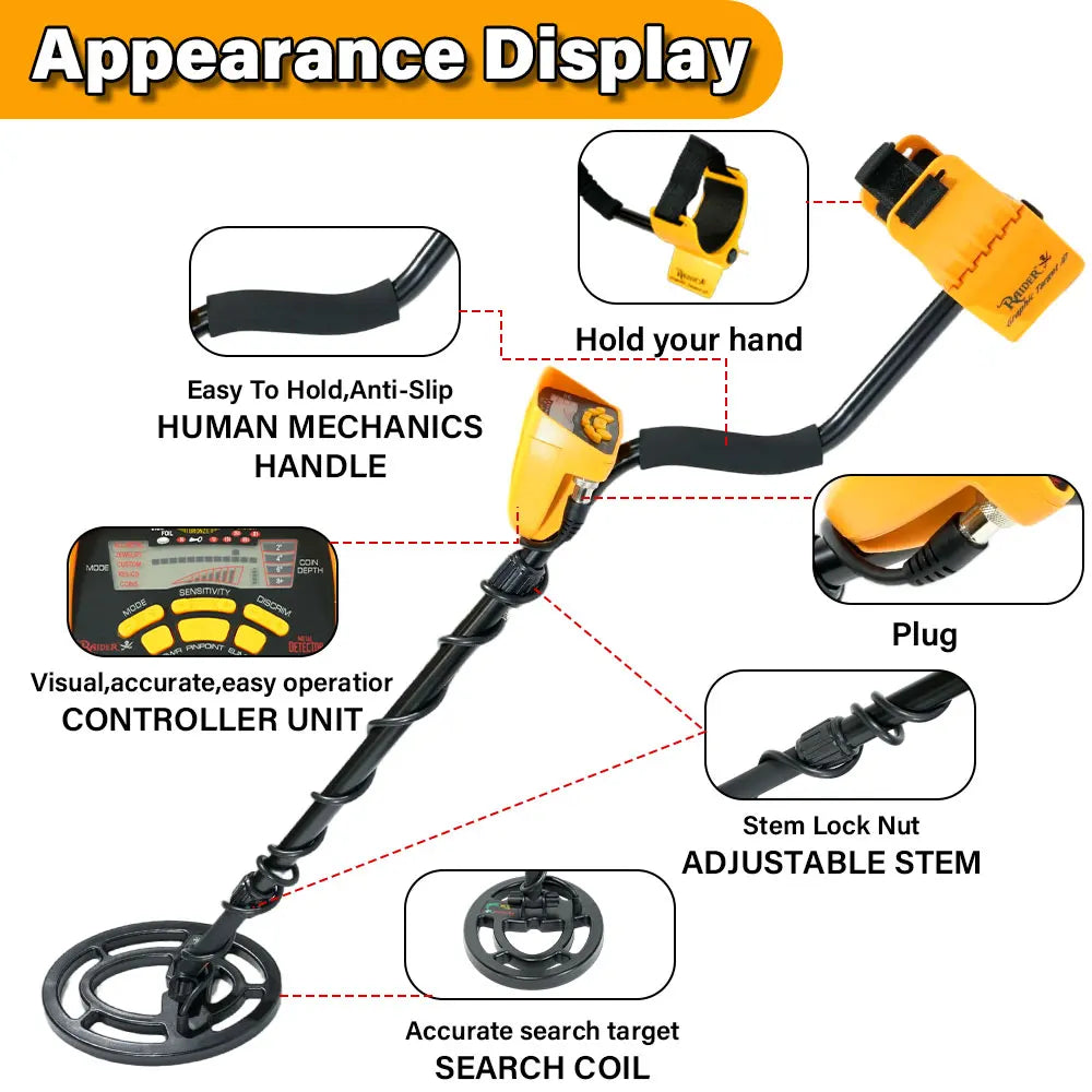 (Battery-free)MD6250 Professional Metal detector Underground Metal detector Hunter detects metals with high performance