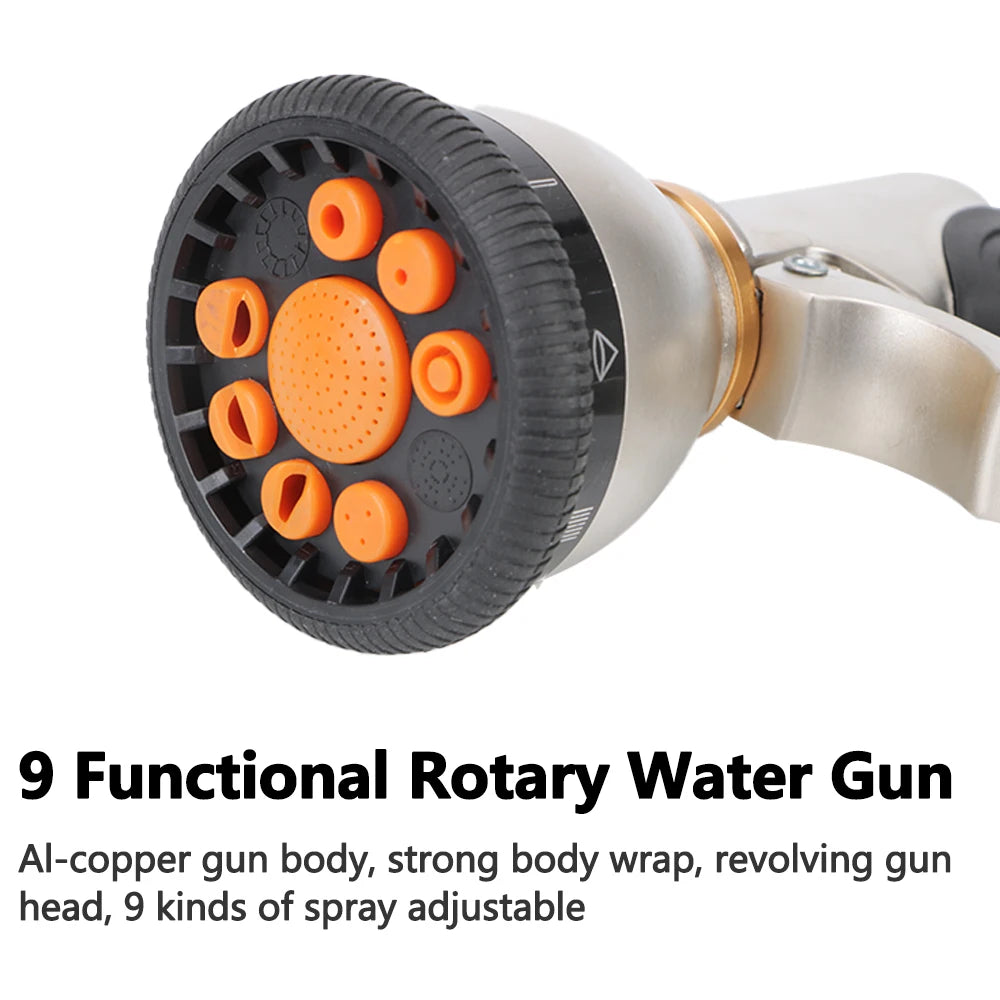 Irrigation Tool Car Washer Rotary Water Spray Gun Garden Watering Sprinkle Adjustable High-Pressure Variable Flow Controls