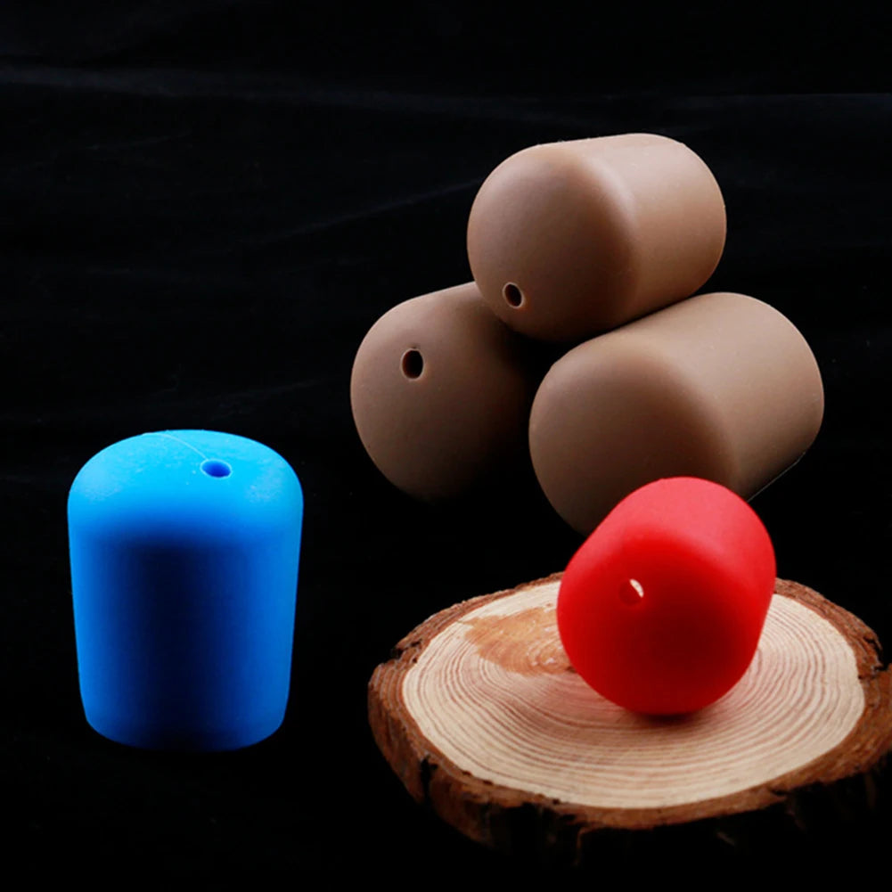 Fishing Rod End Cap Fishing Rod Handle Protective Case Silicone Lure Rod Bottom Protector Fishing Accessories