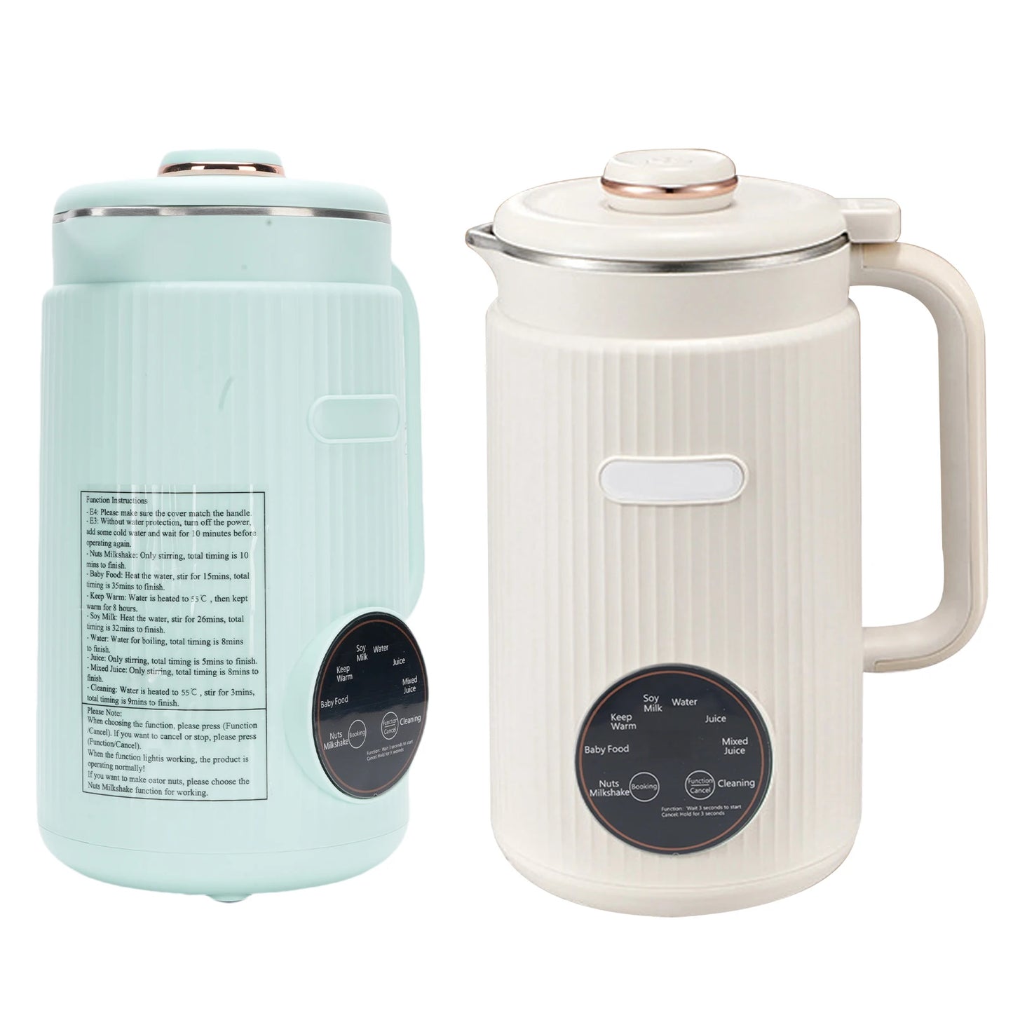 Soy Milk Maker 8-in-1 Programmable Blender with Digital Display 12 Stainless Steel Blades Auto Cleaning 8H Keep Warm Function fo