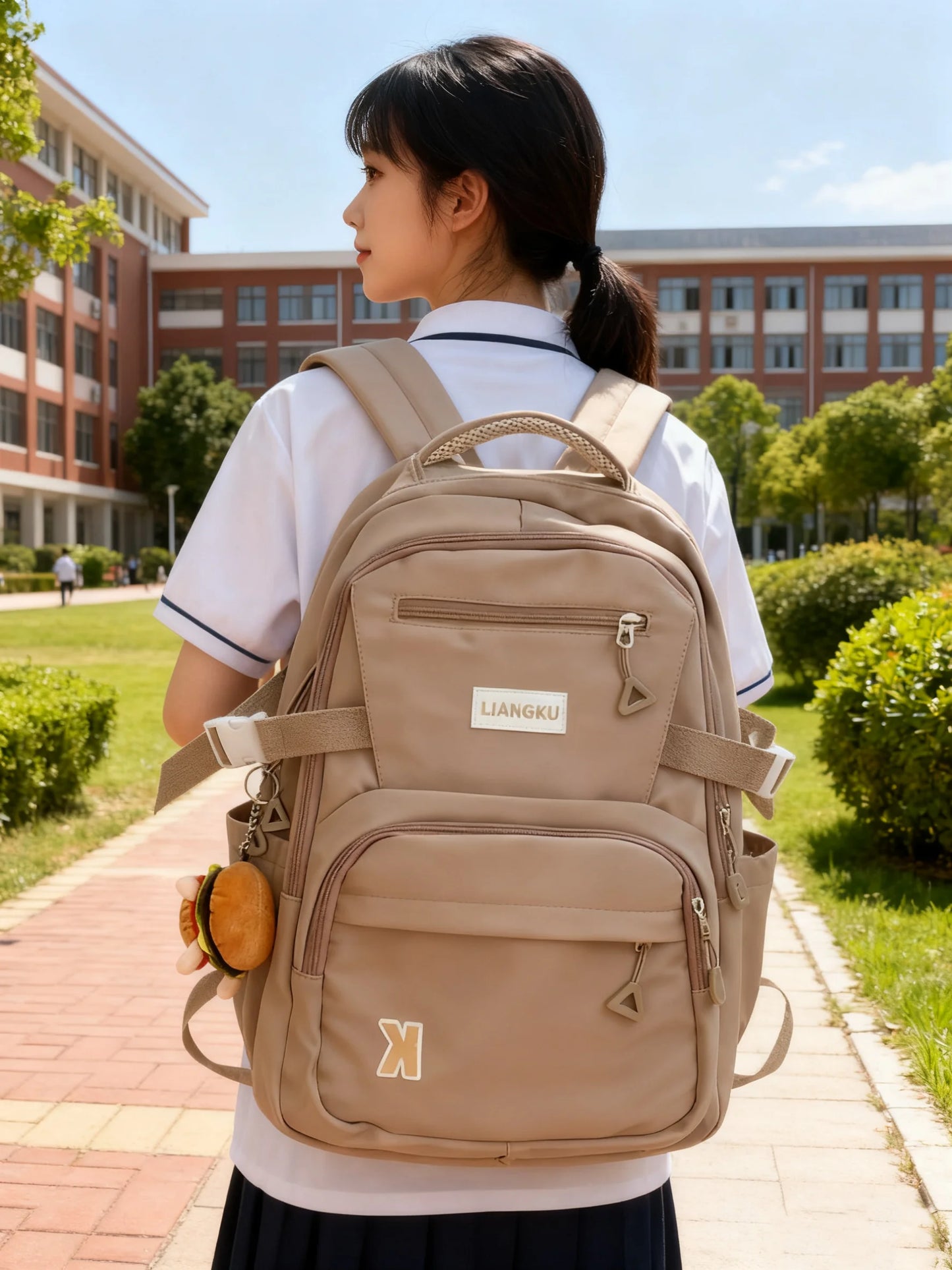 Cute School Bag Large Capacity School Backpacks High School College Student Bag Instagram Style Laptop Backpack for Girls