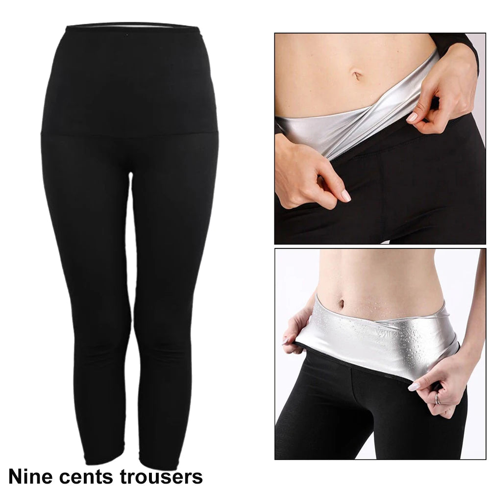 Sauna Sweat Pants for Women High Waist Slimming Shorts Compression Thermo Workout Fitness Thighs Body Shaper