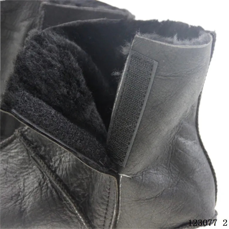 Men's Women's Unisex Real Halal Sheep Skin Leather Black Floor Socks Khuffs Hajj Umrah with Fleece Lined