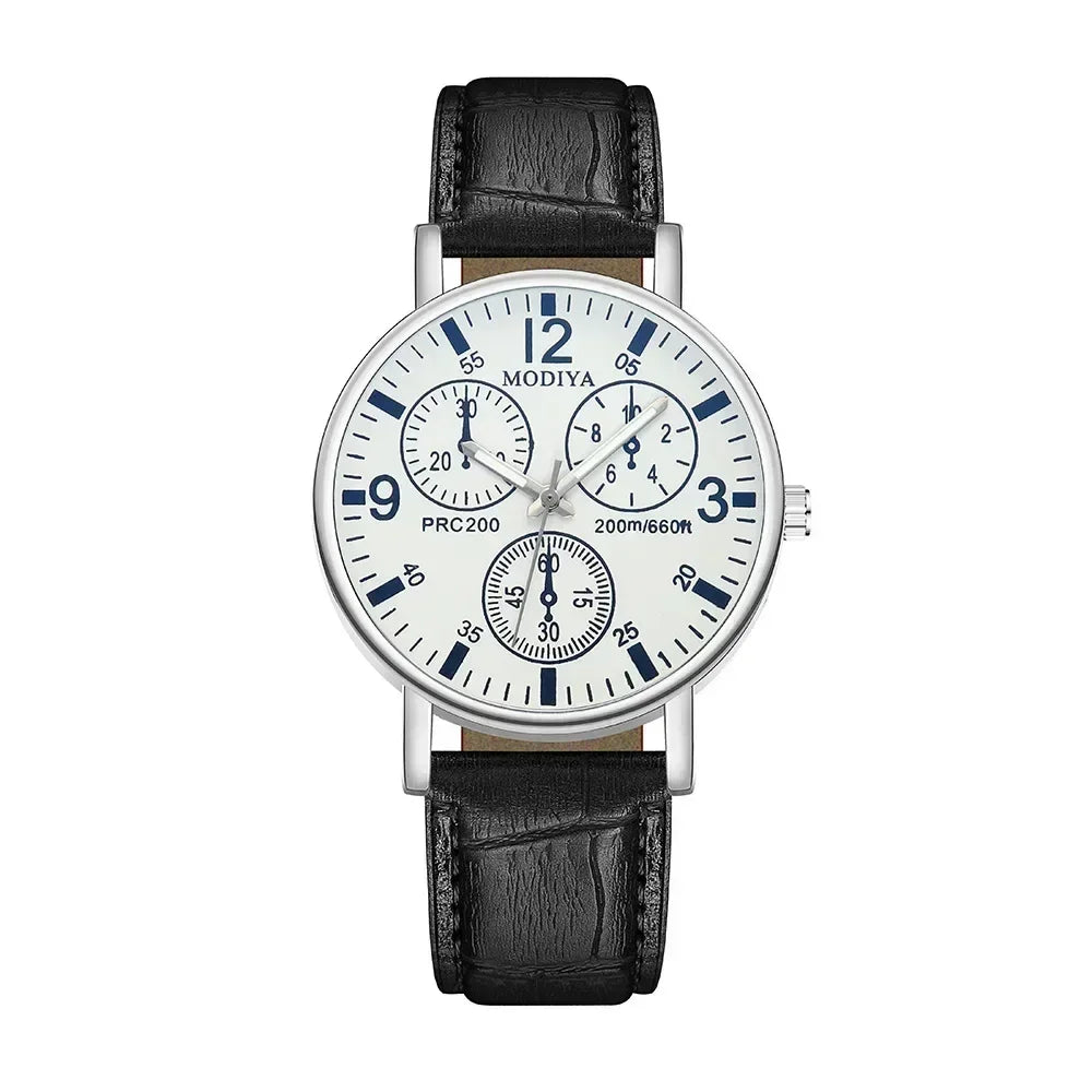 Men Watches Business Wrist Watch Luxury Leather Strap Analog Watches Quartz Wristwatches Clock Men Women Casual Simple Watch