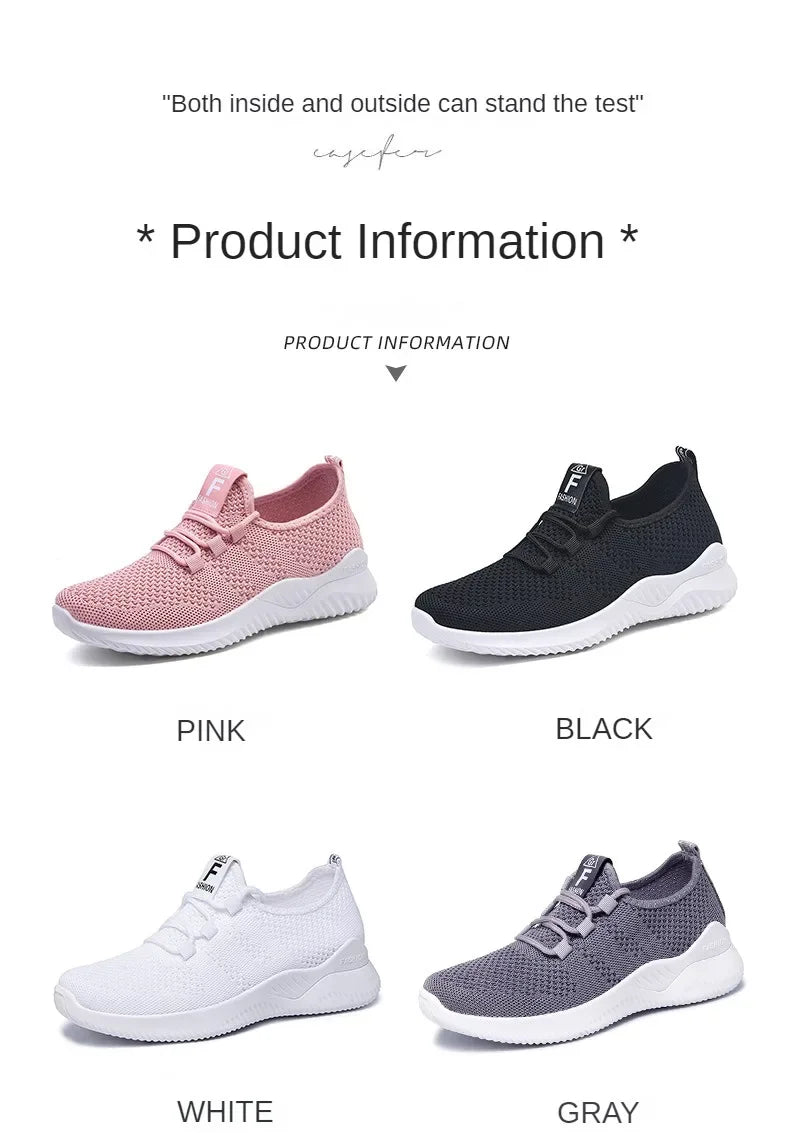 Women Casual Shoes Fashion Breathable Walking Mesh Flat Shoes Sneakers Women 2026 Gym Vulcanized Shoes Purple Female Footwear