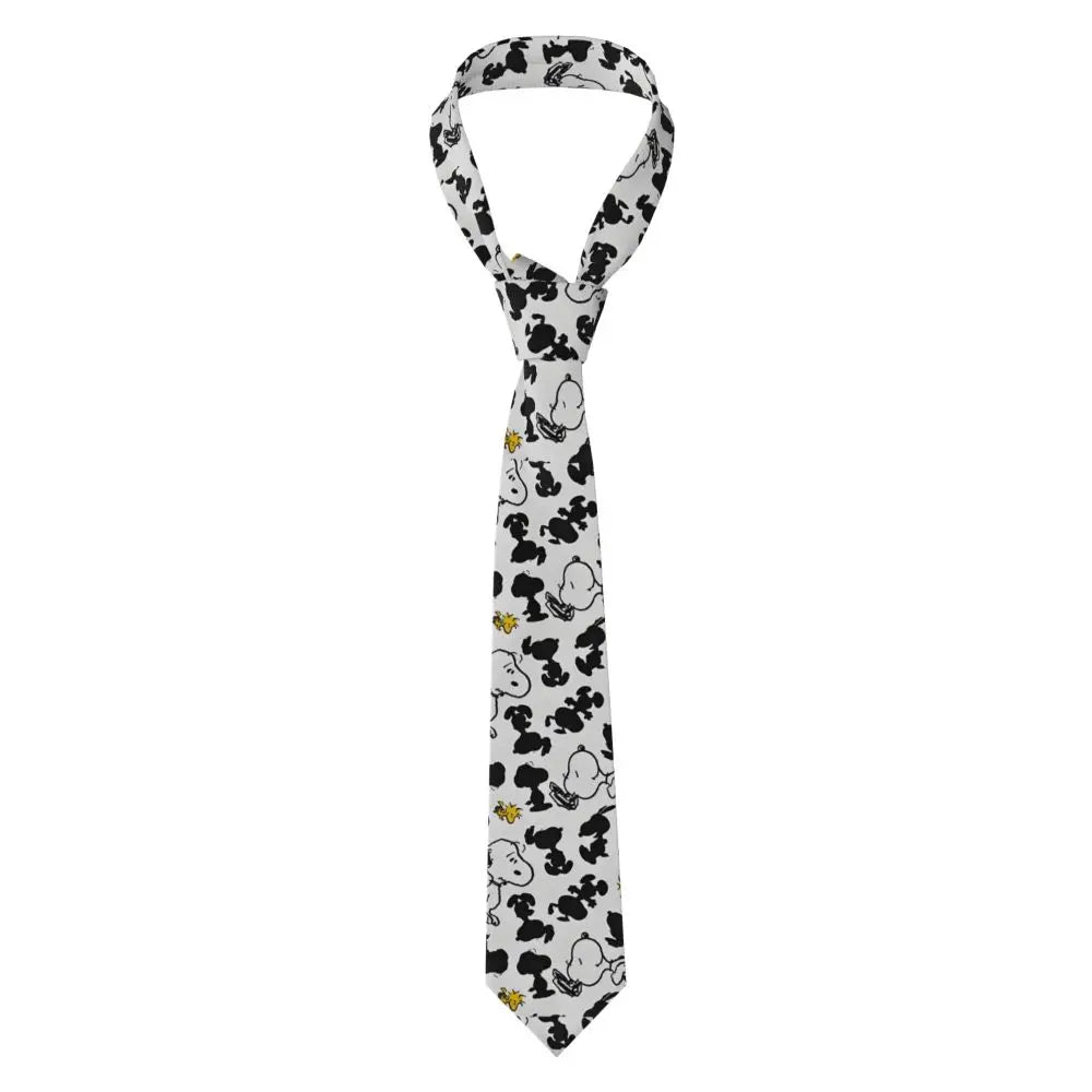 Personalized Fashion S-Snoopys Neckties Men Silk Cartoon Office Neck Tie