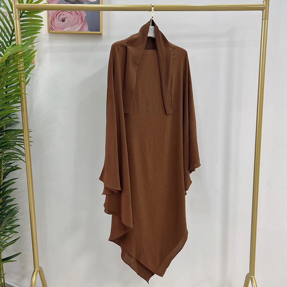Eid Muslim Long Khimar Prayer Hijab for Women Ramadan Wrap Overhead Prayer Scarf  Islamic Dubai Saudi Niqab Headscarf 2024