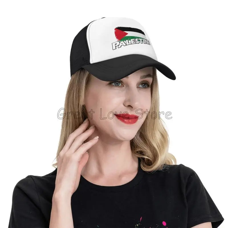 Palestine Flag Baseball Caps Breathable Mesh Cap for Women Men Summer Outdoor Casual Sun Protection Hat Adjustable Snapback Hat