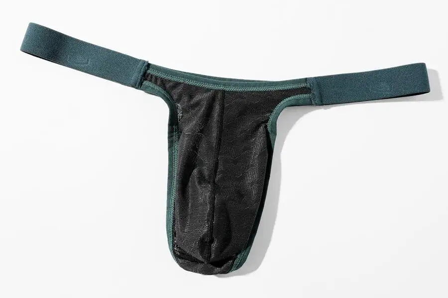 Men Thongs Sexy Underwear T-Back Underpants Breathable  Ice Silk Briefs Big U convex Pouch Thongs G-String Male Lingerie Panties