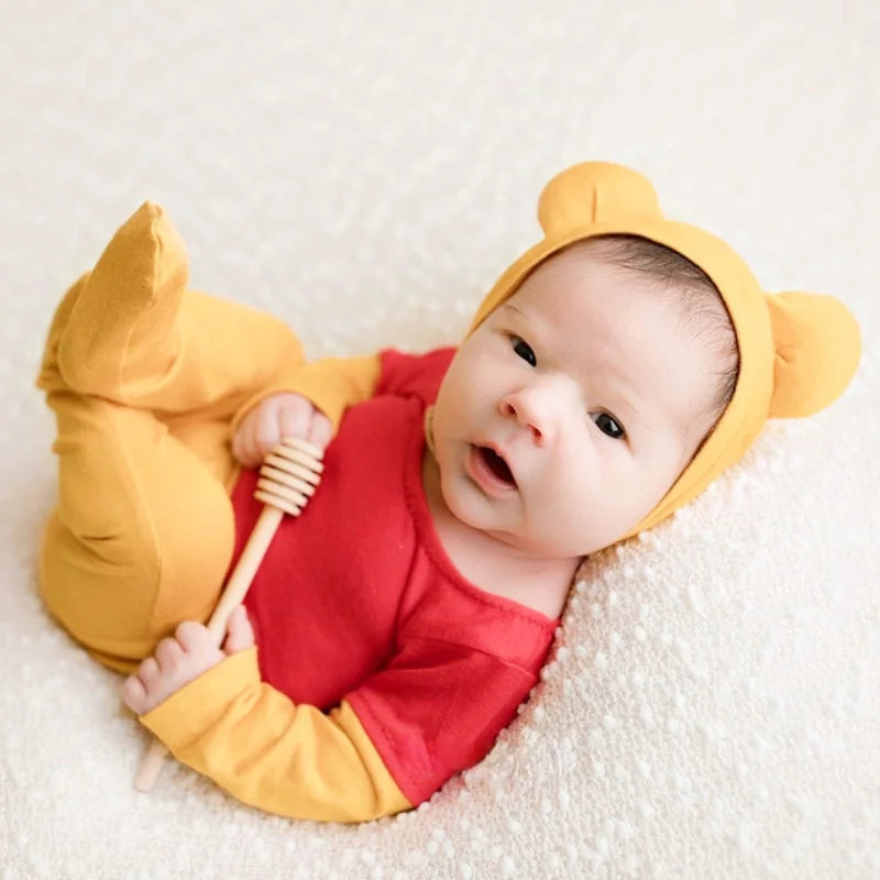 Baby Outfit  Newborn Photography Romper Panda Bear Baby  Sets Photography Clothing