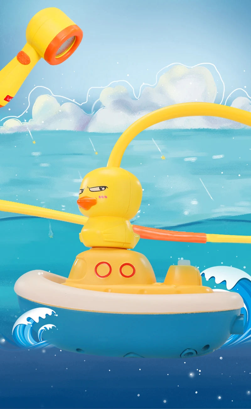 Baby Bath Toys Water Game Pirate Ship Duck Model Faucet Shower Electric Spray For Kids Swimming Bathroom Children Gifts